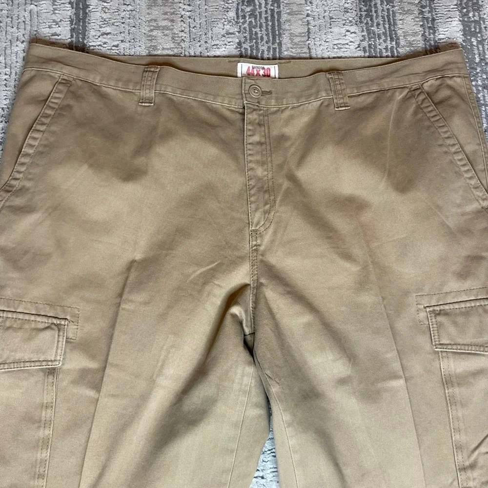 Old Navy Favorite Khakis‎ Mens 44x30 Tan Cargo Pants Straight Leg Cotton Twill